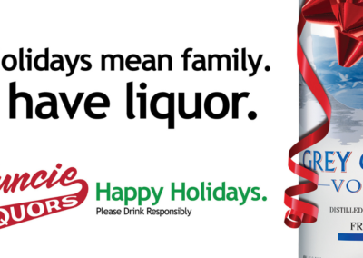 holidays mean family, we have liquor - muncie liquor campaign