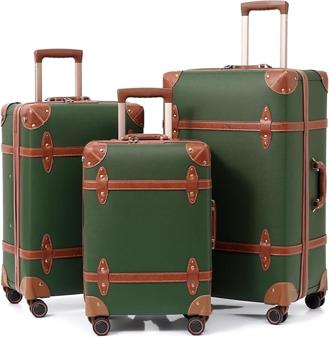 Vintage Trunk Luggage 3 Pieces